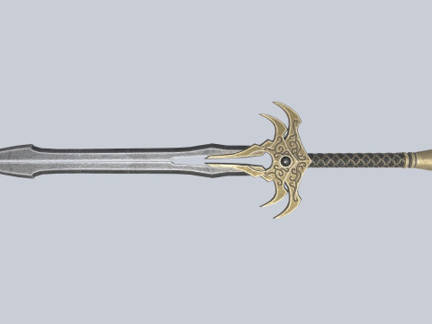 Dark fantasy weapon 3D मॉडल