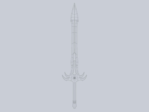 Dark fantasy weapon 3D मॉडल