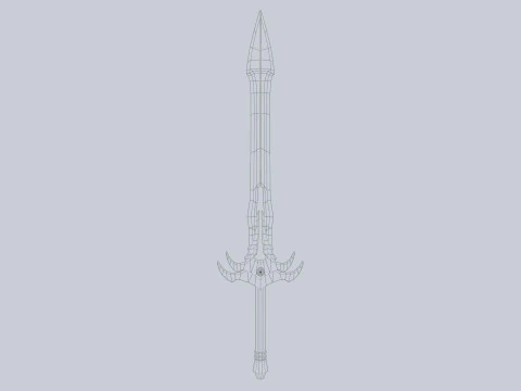 Senjata fantasi gelap Model 3D