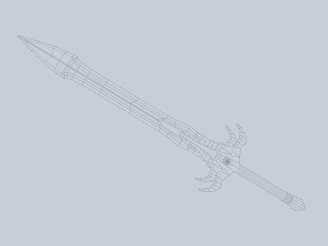 Dark fantasy weapon 3D मॉडल