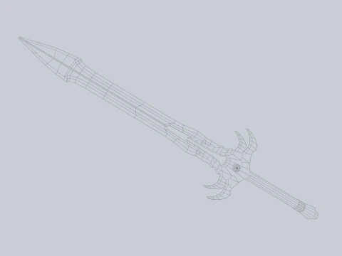 Senjata fantasi gelap Model 3D