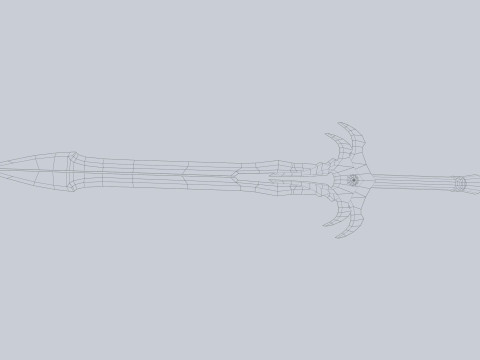 Dark fantasy weapon 3D मॉडल
