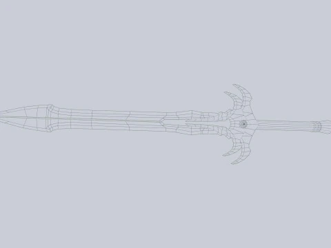Senjata fantasi gelap Model 3D