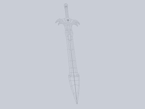 Dark fantasy weapon 3D मॉडल
