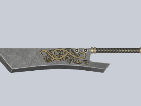 Dark fantasy weapon Modello 3D
