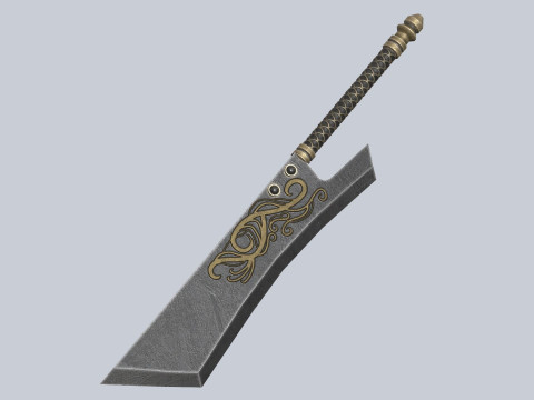 Dark fantasy weapon Modello 3D