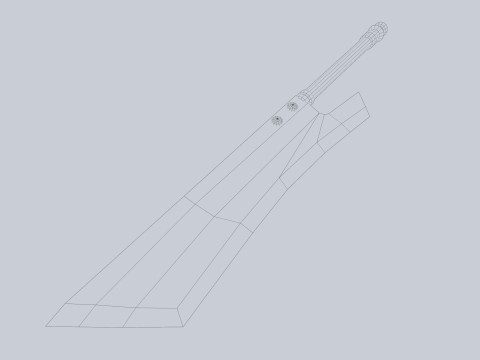 Dark fantasy weapon Modello 3D