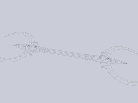 Dark fantasy weapon 3D Model
