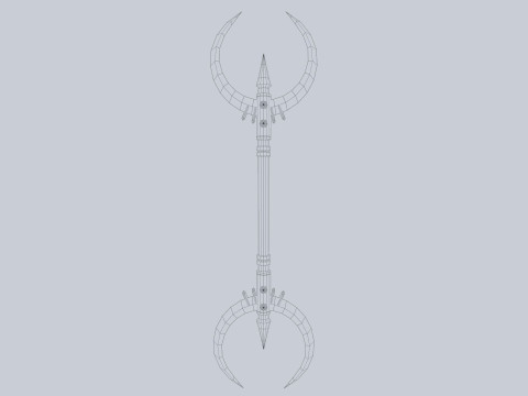 Dark fantasy weapon Modelo 3D
