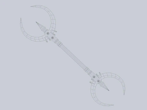 Dark fantasy weapon 3D Model