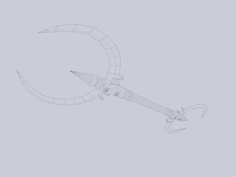 Dark fantasy weapon 3D Model