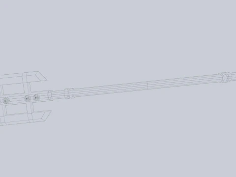 Dark fantasy weapon 3D Model