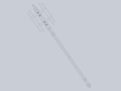Dark fantasy weapon 3D Model