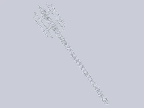 Dark fantasy weapon 3D Model