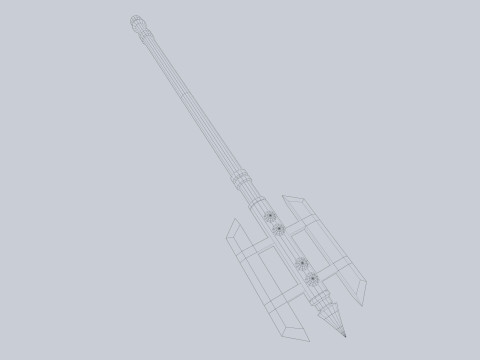 Dark fantasy weapon 3D Model