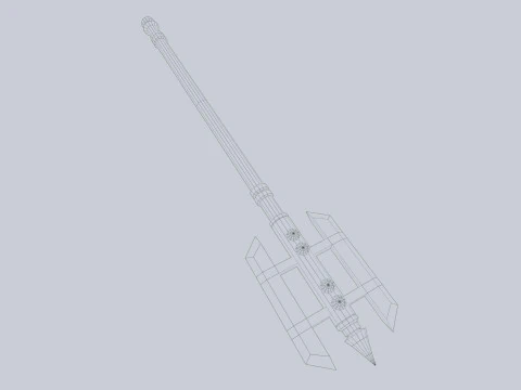 Dark fantasy weapon 3D Model