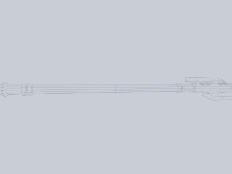 Dark fantasy weapon 3D Model