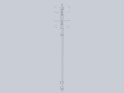 Dark fantasy weapon 3D Model
