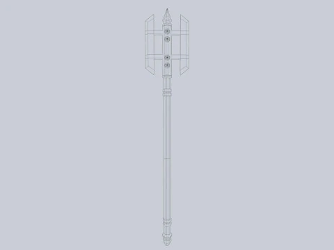 Dark fantasy weapon 3D Model