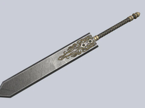 Dark fantasy weapon 3D Model