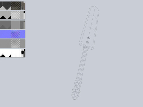 Dark fantasy weapon 3D Model