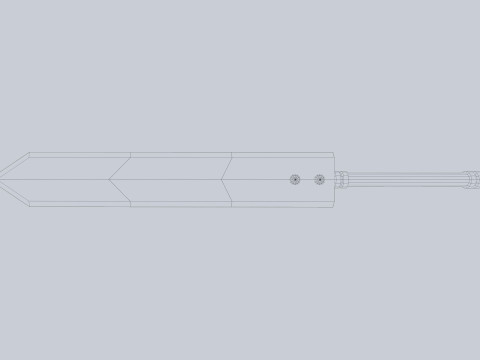Dark fantasy weapon 3D Model