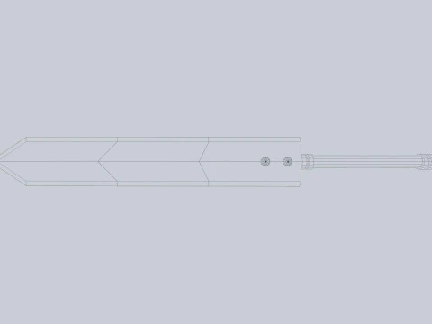 Dark fantasy weapon 3D Model