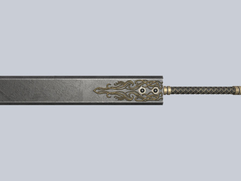 Dark fantasy weapon 3D Model