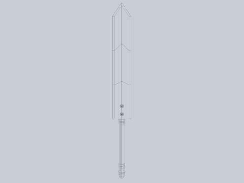 Dark fantasy weapon 3D Model