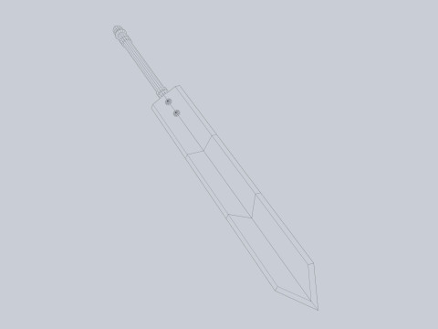 Dark fantasy weapon 3D Model