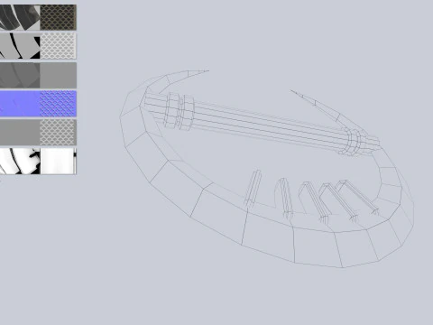 Senjata fantasi gelap Model 3D