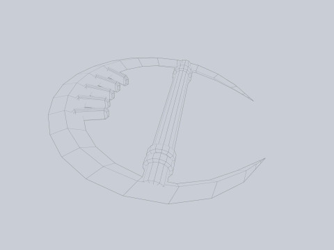 Dark fantasy weapon 3D-Modell