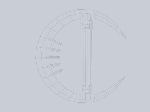 Dark fantasy weapon 3D-Modell