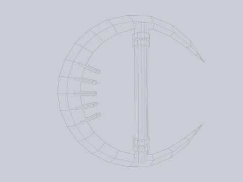 Senjata fantasi gelap Model 3D