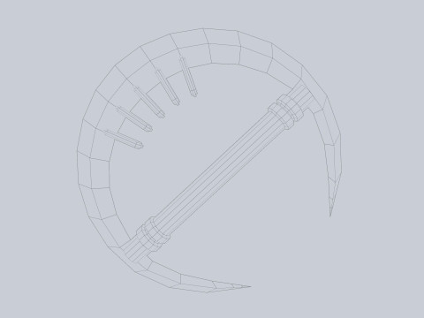 Dark fantasy weapon 3D-Modell