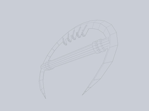 Dark fantasy weapon 3D-Modell