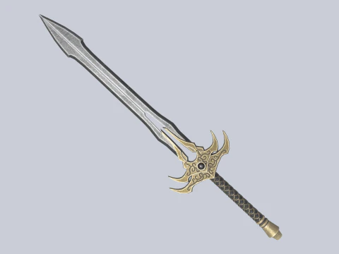 Dark fantasy weapon collection 3D Model