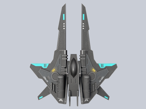 Low poly spacecraft 3D मॉडल