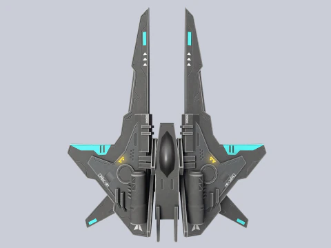 Low poly spacecraft 3D Model
