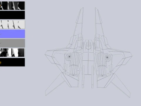 Low poly spacecraft 3D Model