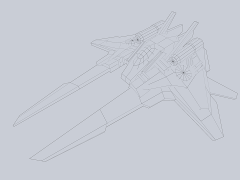 Low poly spacecraft 3D मॉडल
