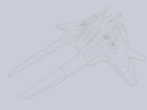 Low poly spacecraft 3D Model