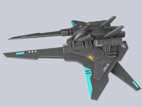 Low poly spacecraft 3D Model