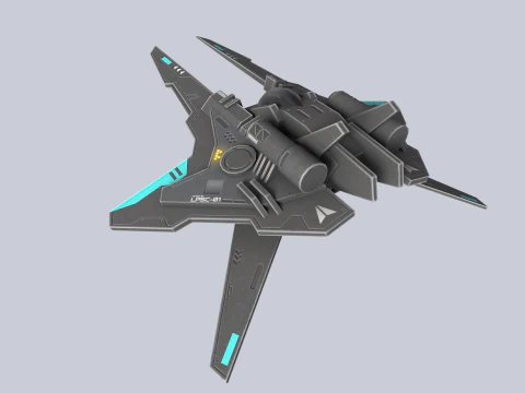 Low poly spacecraft 3D Model