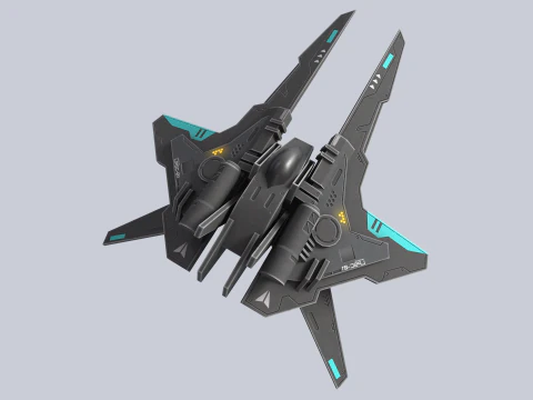 Low poly spacecraft 3D Model