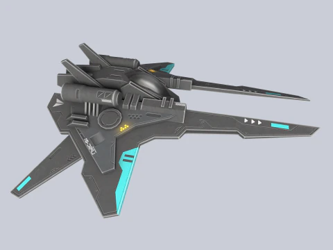 Low poly spacecraft 3D Model