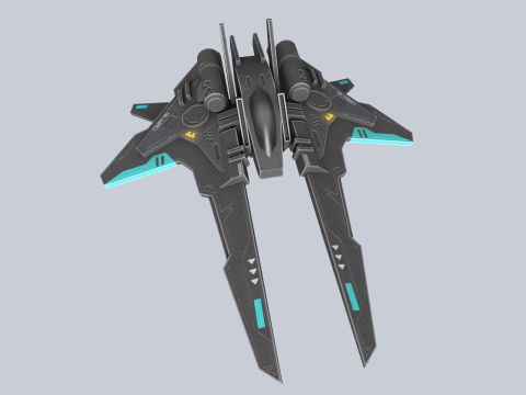 Low poly spacecraft 3D मॉडल