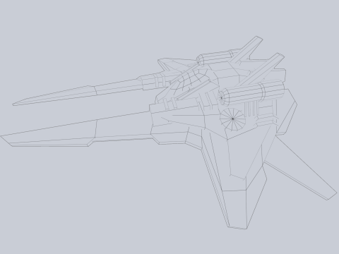 Low poly spacecraft 3D मॉडल