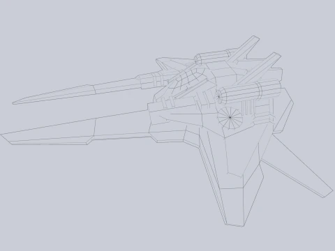 Low poly spacecraft 3D Model