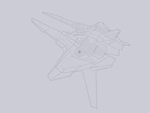 Low poly spacecraft 3D मॉडल